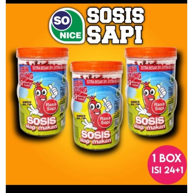 

Sosis So Nice Sapi Siap Makan [ 1 toples isi 24 ]