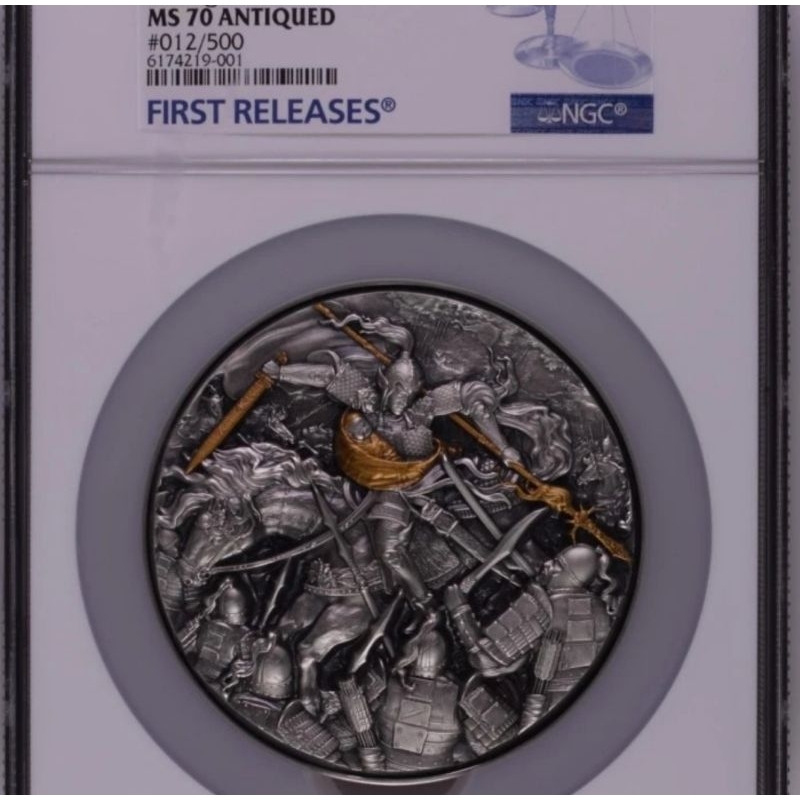 NGC PF 70 2021 Chad 10000 Francs Zhao Yun Koin Perak Coin Silver