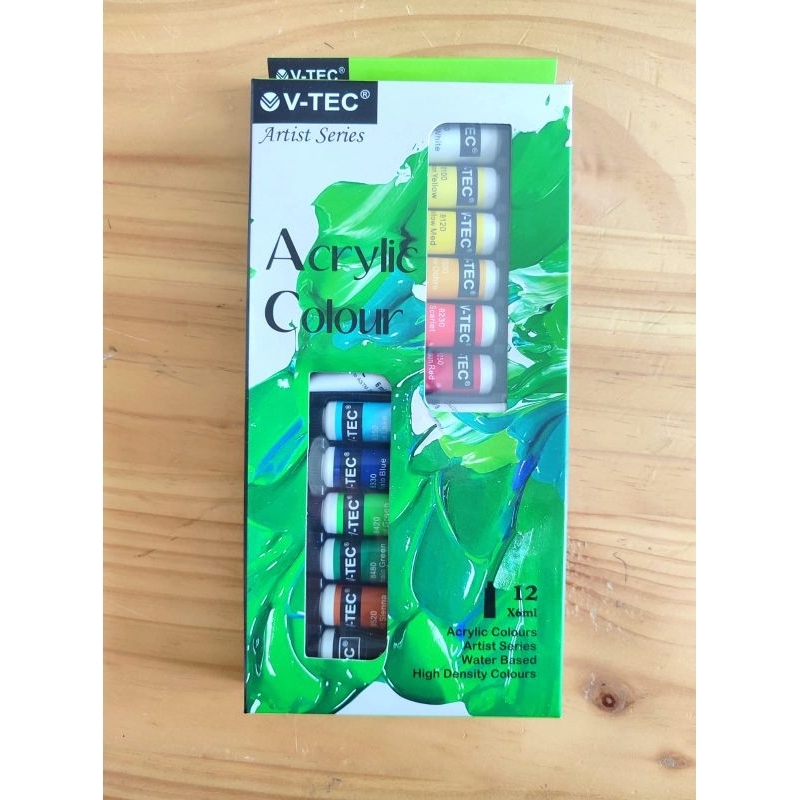 

Dck Cat Akrilik 12 Warna V-TEC Acrylic Colour 6 ml
