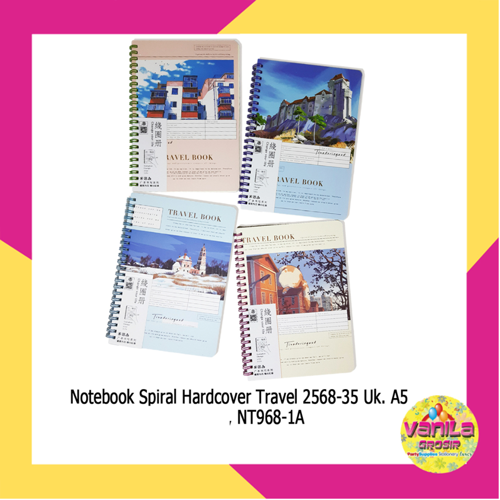 (1 Pcs) Notes Spiral Hard cover A5, notebook spiral, notes spiral, buku catatan