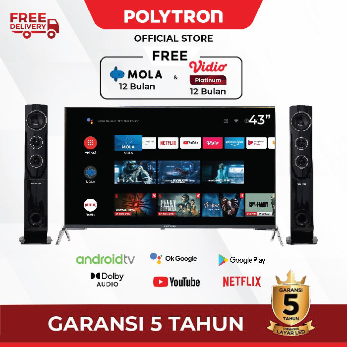 POLYTRON Smart Cinemax Android TV 43 inch PLD 43TAG9959