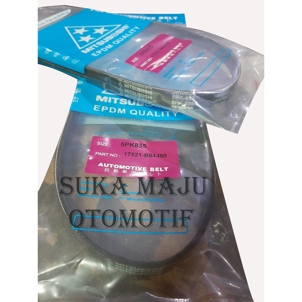 Fan belt van belt tali kipas 5pk 835 5pk-835 baleno 1.5cc 1500cc swift