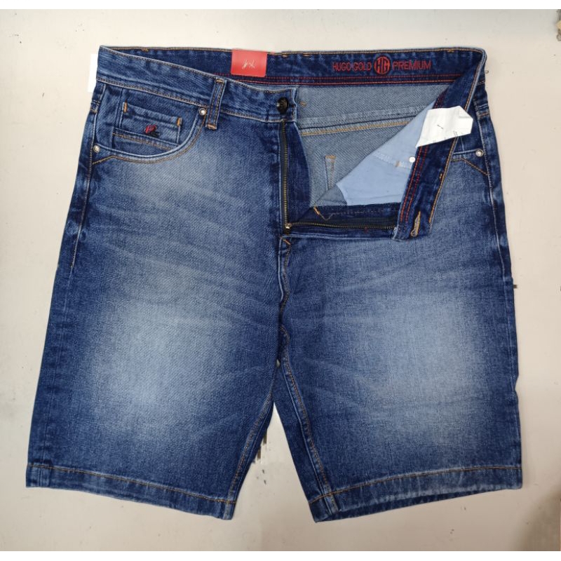 Celana Jeans Pendek Pria ¾ Hugo Gold Jumbo/celana jumbo dan super jumbo
