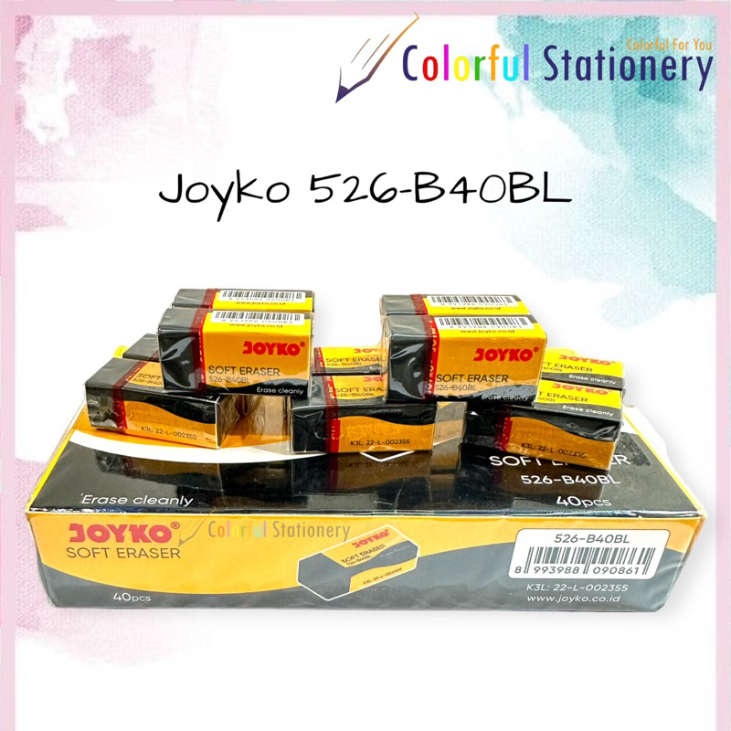 

mdn Penghapus / Eraser Joyko Kecil 526 B40P & 526 B40BL (Pak)