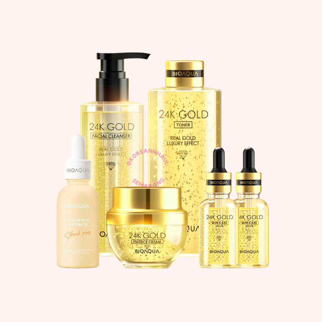 ￼Bio Aqua Bioaqua 24K Gold Facial Cleanser / Serum / Essence Cream / Eye Cream / Toner