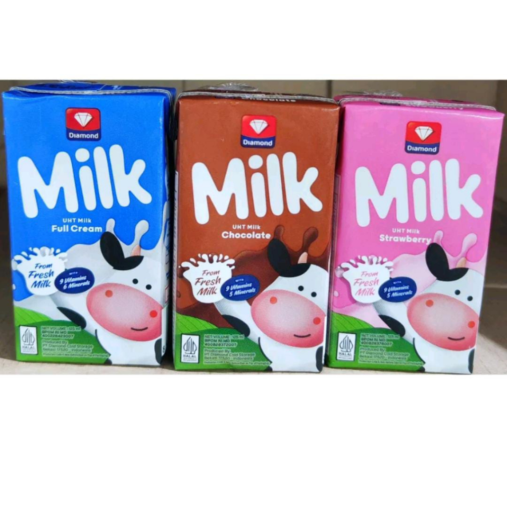 

DIAMOND susu uht 125 ml coklat stroberi ( kecil 125 ml)