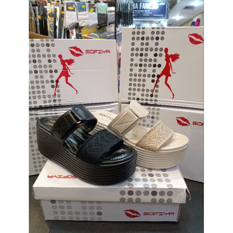 Sandal wedges wanita Sofiya 7988-23