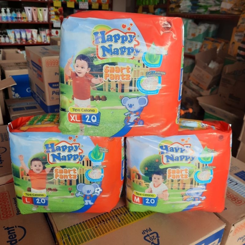 Popok Happy Nappy M/L/XL ISI 20