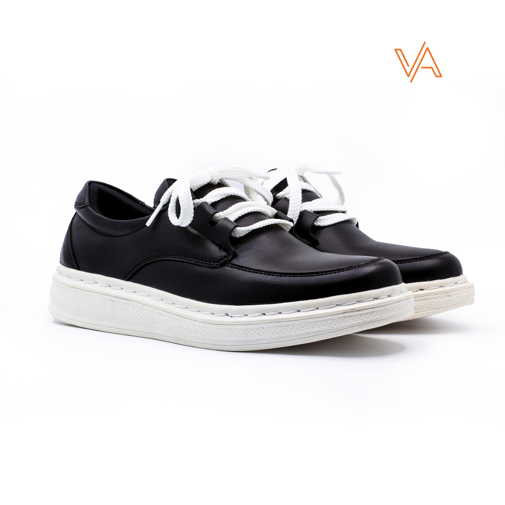Vallenzka - Cataliya Hitam Sepatu Sneakers Wanita Korean Style