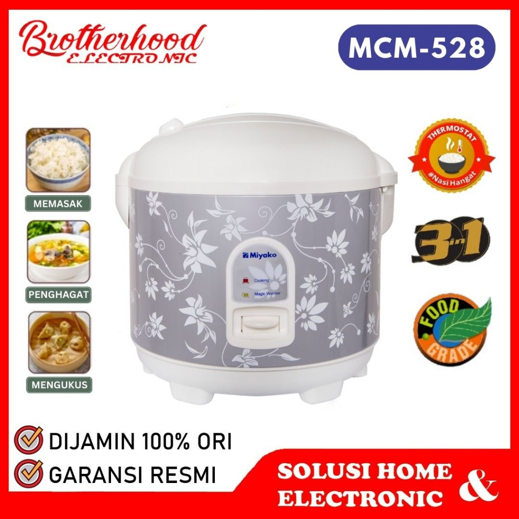 MCM528 1,8 LT MAGIC COM RICE COOKER MCM528 / MCM 528 / MCM528 SILVER GARANSI RESMI