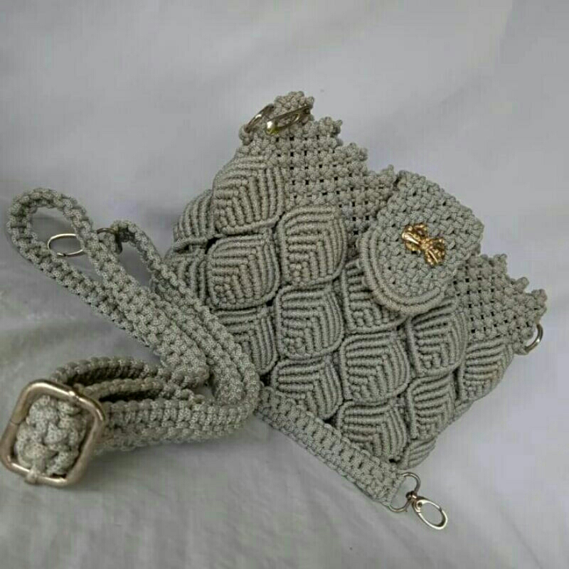 Azara Tas Tali Kur (Original produk) - Motif Daun Timbul