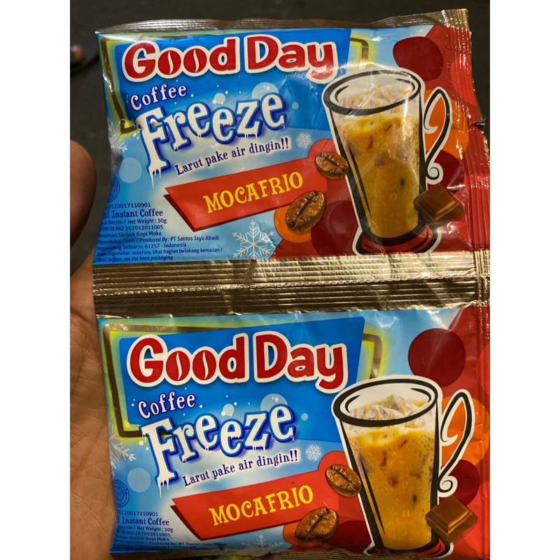 

Good Day Coffee Freeze Mocafrio 1 Renceng isi 10sachet x 30gr 3 in 1 Instant Coffee