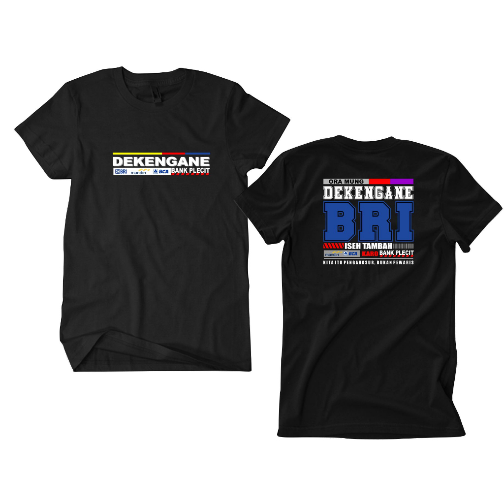 Kaos Dekengan Pusat Bri Bca Mandiri atasan oblong murah