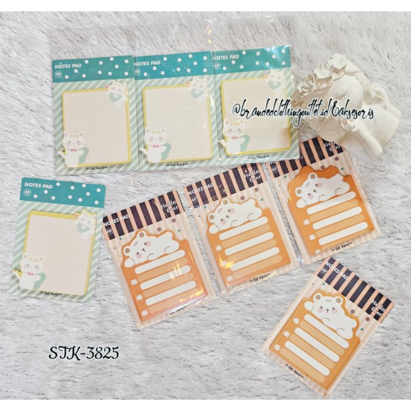 

STICKY NOTES FANCY TEMPEL 40 HALAMAN / TEMPELAN MEMO NOTE PADS / KERTAS MEMO KARAKTER LUCU / CUTE STICKY MEMO / STK3825