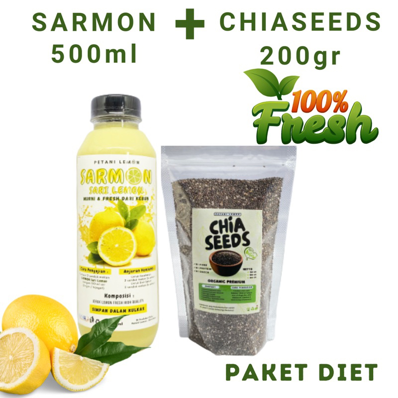 

Paket Diet Sari Lemon 500ml + Chiaseeds 200gr Detox Alami