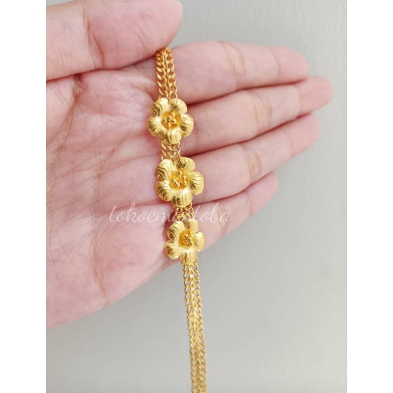 ACC gelang bunga mawar/gelang wanita/emas 24 karat 99.9% 15gram
