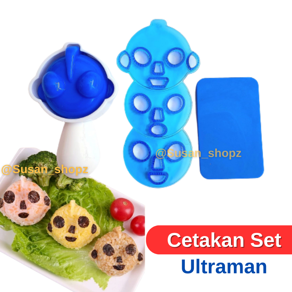 Cetakan Set Nasi Bento Karakter Ultraman