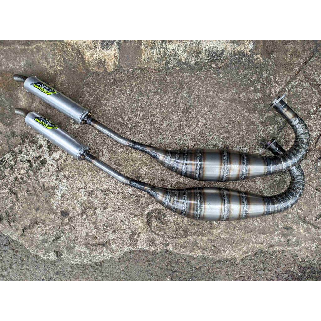Knalpot SMR Ninja RR Plat Karat Leher Cacing