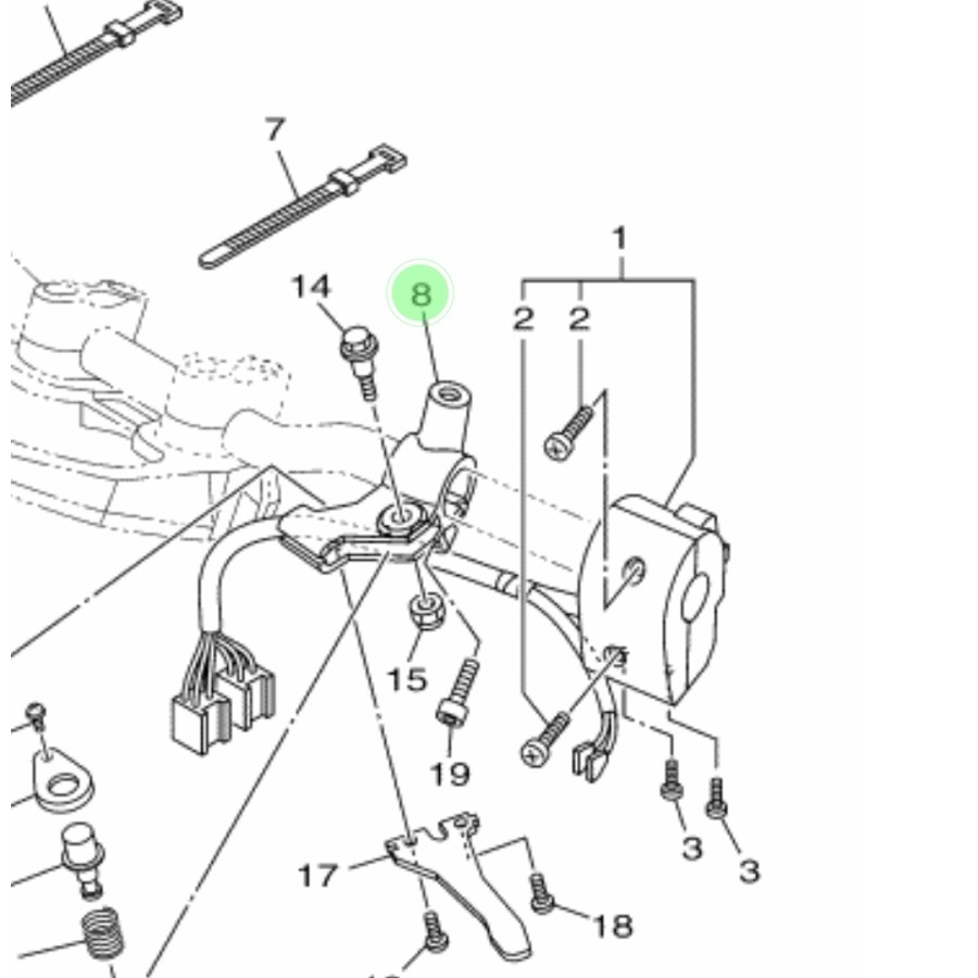 DUDUKAN SPION KIRI YAMAHA XRIDE X RIDE 115 OLD LAMA ASLI YAMAHA