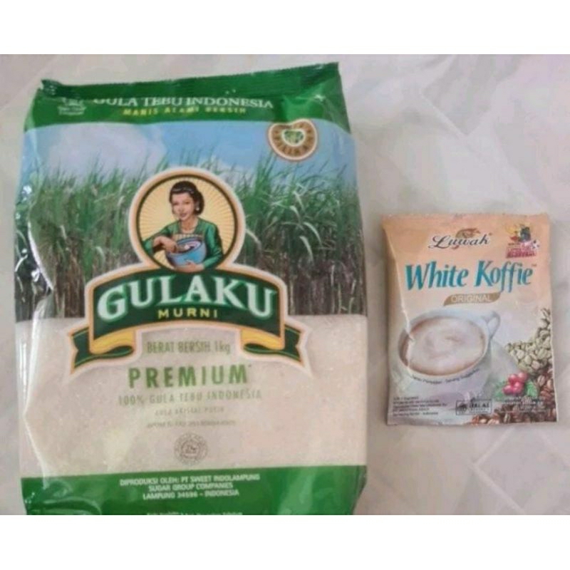 

gulaku 1kg bonus white koffie 1sachet