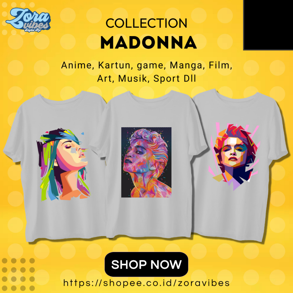 Kaos Madonna Face Murah