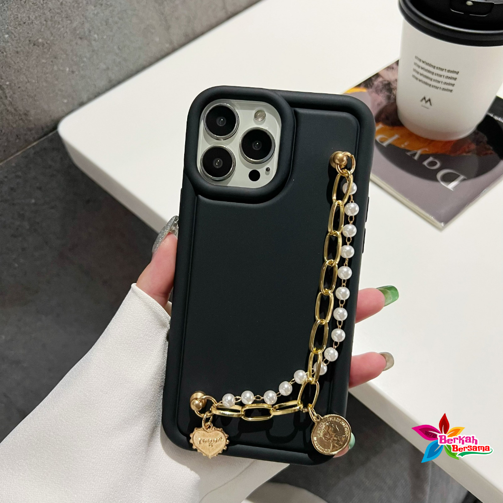 GC70 Softcase Deluxe Matte Air Bag Shockproof Macaron Diamond Hand Grip Chain For INFINIX SMART 5 6 6 NFC 6+ 7 HOT 8 9  10 11 12 20 30 PLAY HOT 11 2022 NEW 11S 12 12i 20i 30 30i NOTE 11 12 G96 30 30 PRO BB8992