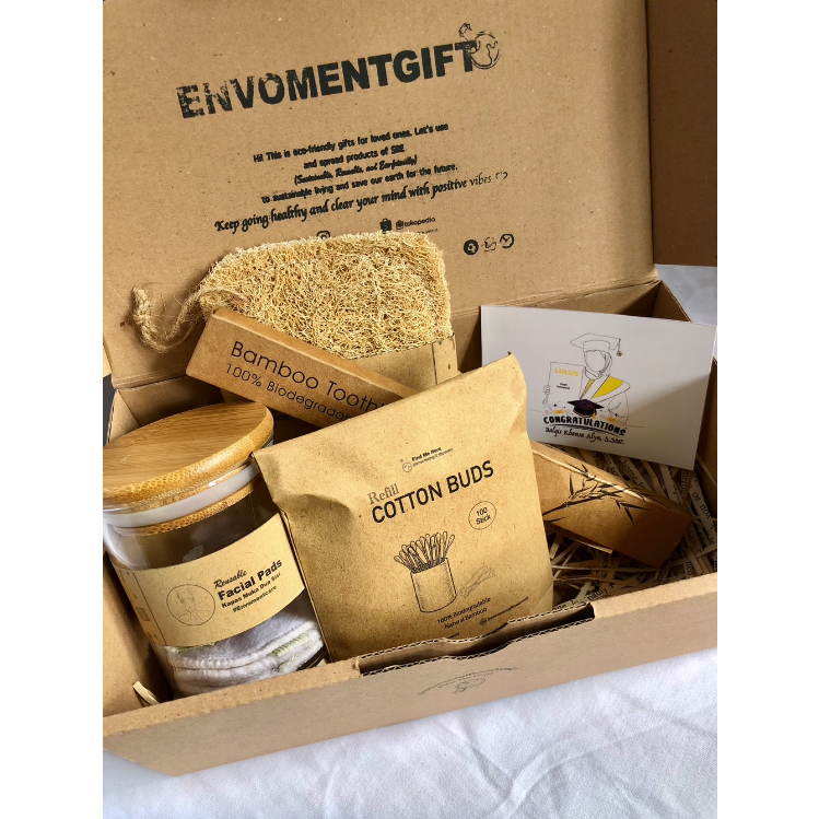 

Paket Medium 3 - Hampers Hari Raya - Hadiah Wisuda Box - Hampers Wisuda - Sustainable Gift - Custom - Free Foto & Greeting Card