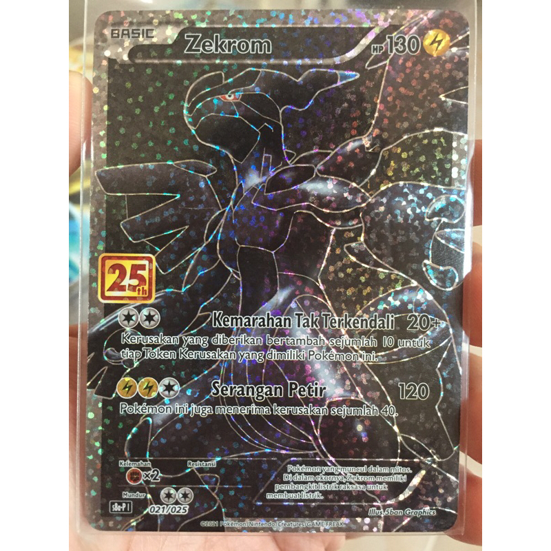 KARTU POKEMON ZEKROM 25th Anniversary INDONESIA HOLO