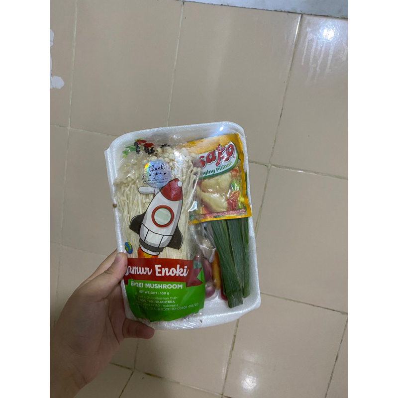 

paket jamur enoki