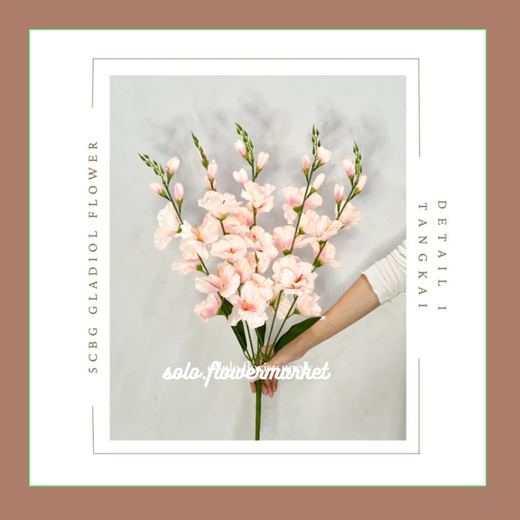TERMURAH 5 CBG BUNGA GLADIOL FLOWER Artificial 65 cm/ Bunga Palsu/ Bunga Plastik/ Bunga Kain/ Bunga 