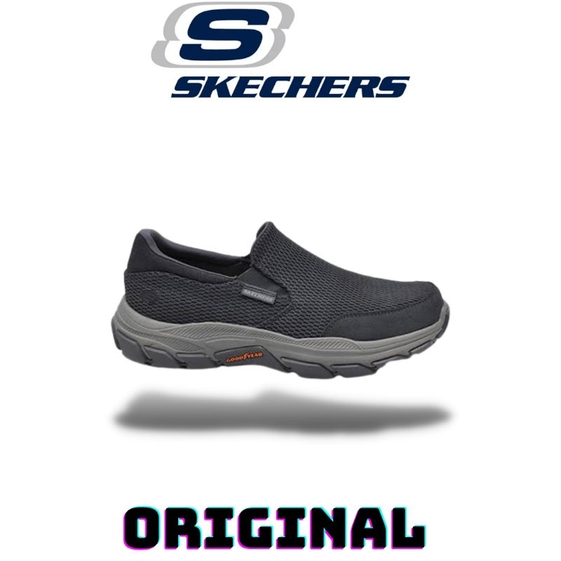 Sepatu Skechers Respected Gillmer Charchoal Men's ( 204738/CHAR ) Original