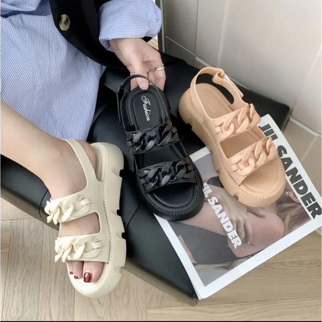Sandal Gunung Wanita VEYYA Wedges Rantai Terbaru 2312