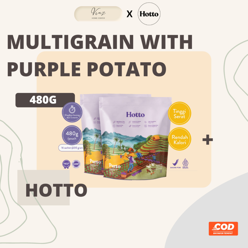 

HOTTO PURTO / HOTTO MULTIGRAIN / HOTTO PURTO MULTIGRAIN / MENU SARAPAN / MINUMAN SEREAL 16 SACHET