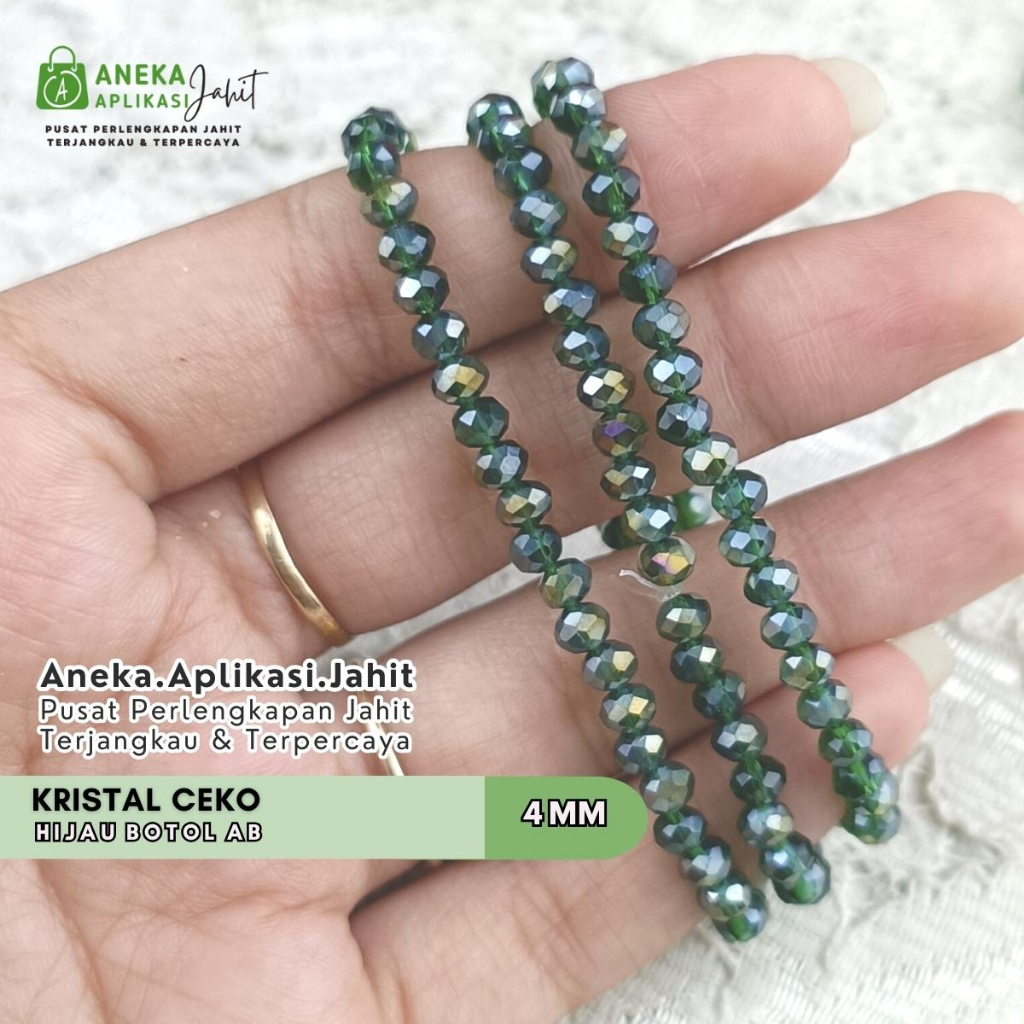 [2/3] KRISTAL CEKO BAKPAU  4 MM / KRISTAL JAHIT CEKO BAKPAU 4 MM