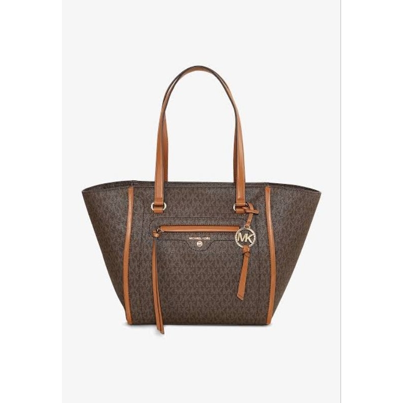 Tas Tote Wanita MK Carine Leather Tote Bag