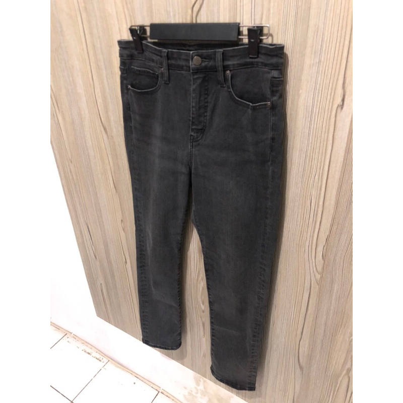 SOLD OUT❌ uniqlo jeans gray abu natural celana panjang pria seken denim strecth santai formal
