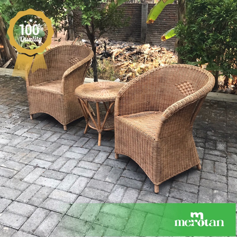 Set Kursi Teras Rotan / Kursi Rotan Vintage