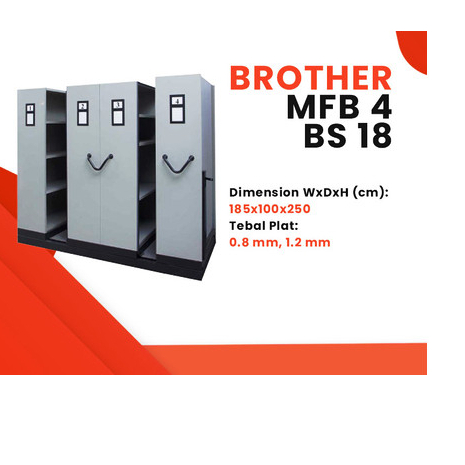 Mobile File Brother MFB-4 BS 18 (16 Compartement) Mekanik System