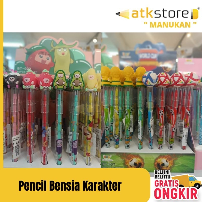 

Pencil Bensia Lantu karakter || Pensil susun sambung cabut bisa direffil