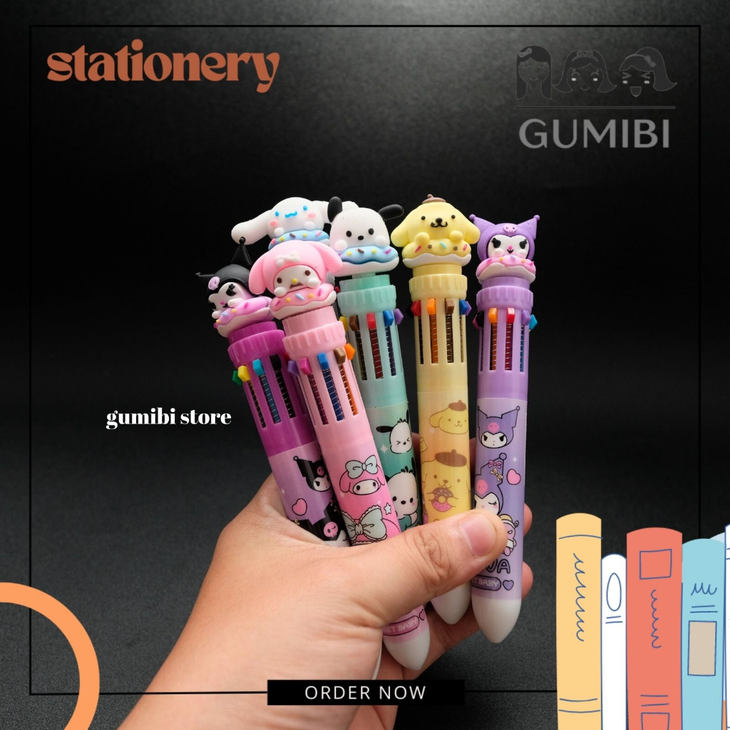 

PULPEN 10 WARNA SANRIO 3D DOLL PEN WARNA WARNI KAWAI SANRIO