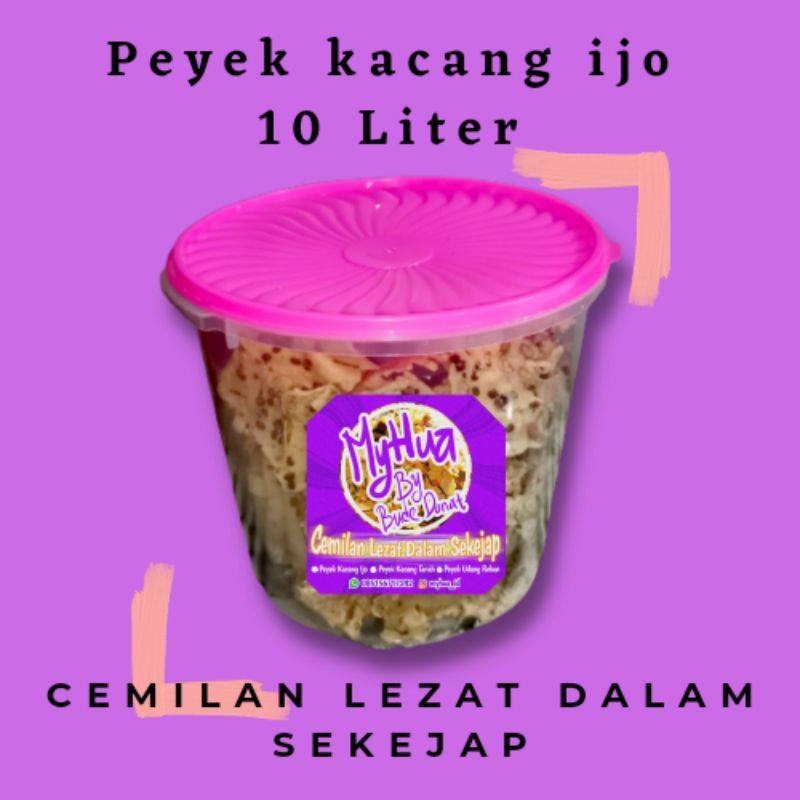 

Peyek kacang hijau 10 liter toples