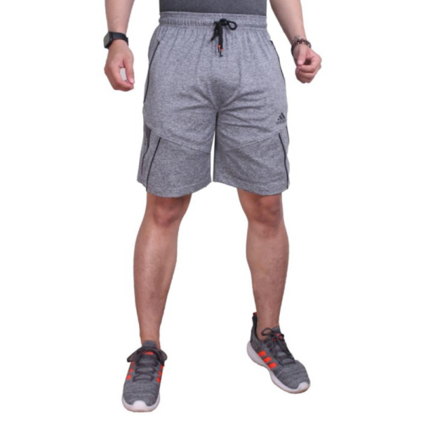 Unik Celana Training Pendek Olahraga Pria Import GO Grade Ori Dry Fit Polos - ABU TERANG L Berkualit