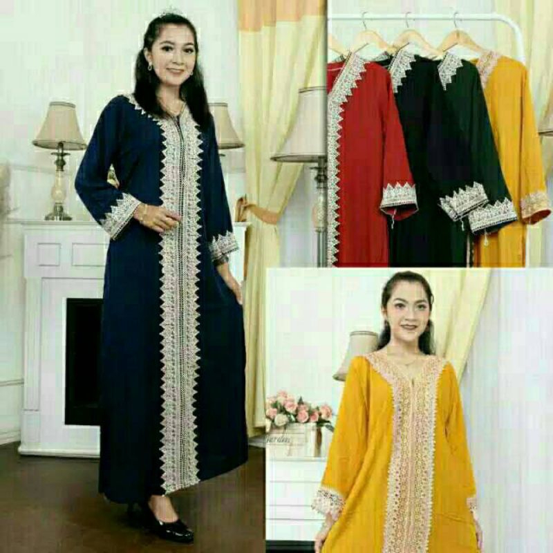 Gamis Arab / Longdress Full Renda Dewasa Arabian Turki