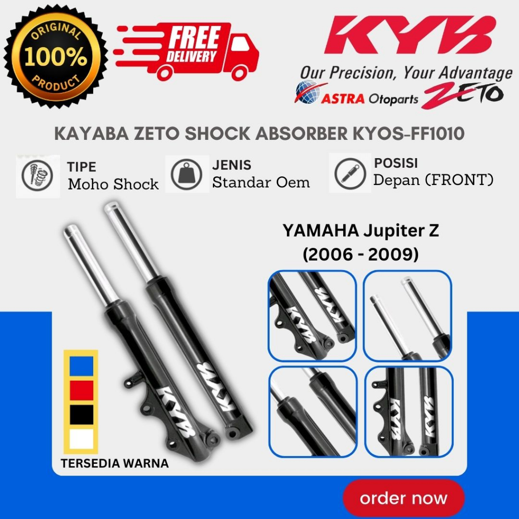 [READY COD] SHOCK DEPAN + TABUNG KAYABA KYOS-FF1010 SERIES UNTUK JUPITER Z / FIZR / SHOCK AS / FRONT