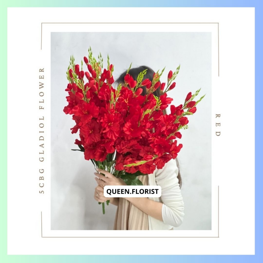 [TERLENGKAP] 5 CBG BUNGA GLADIOL FLOWER Artificial 65 cm/ Bunga Palsu/ Bunga Plastik/ Bunga Kain/ Bu