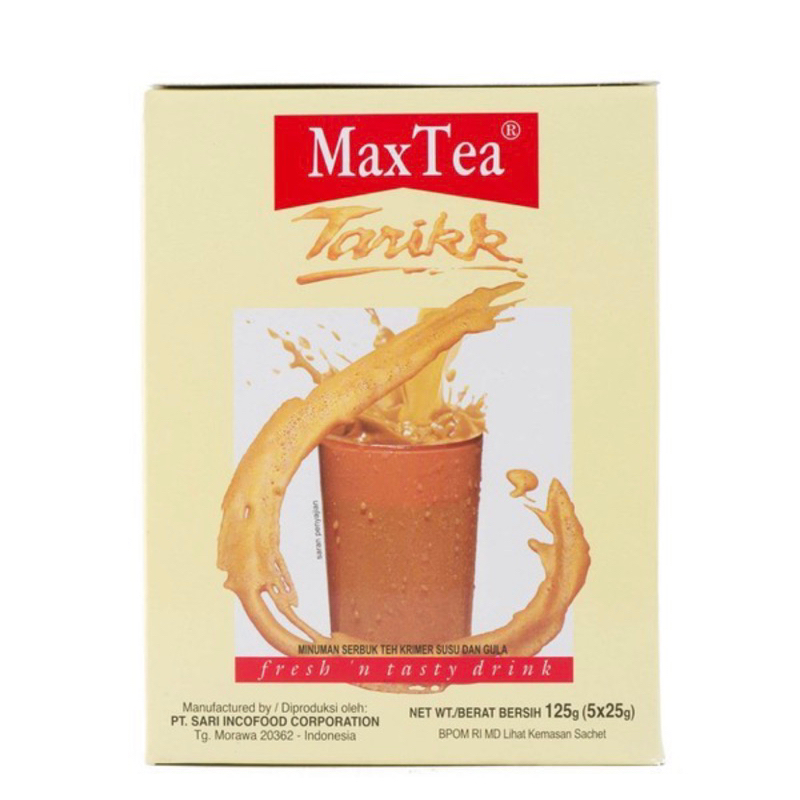 

Max Tea Teh Bubuk Instant Tarik 25gram x 5pcs