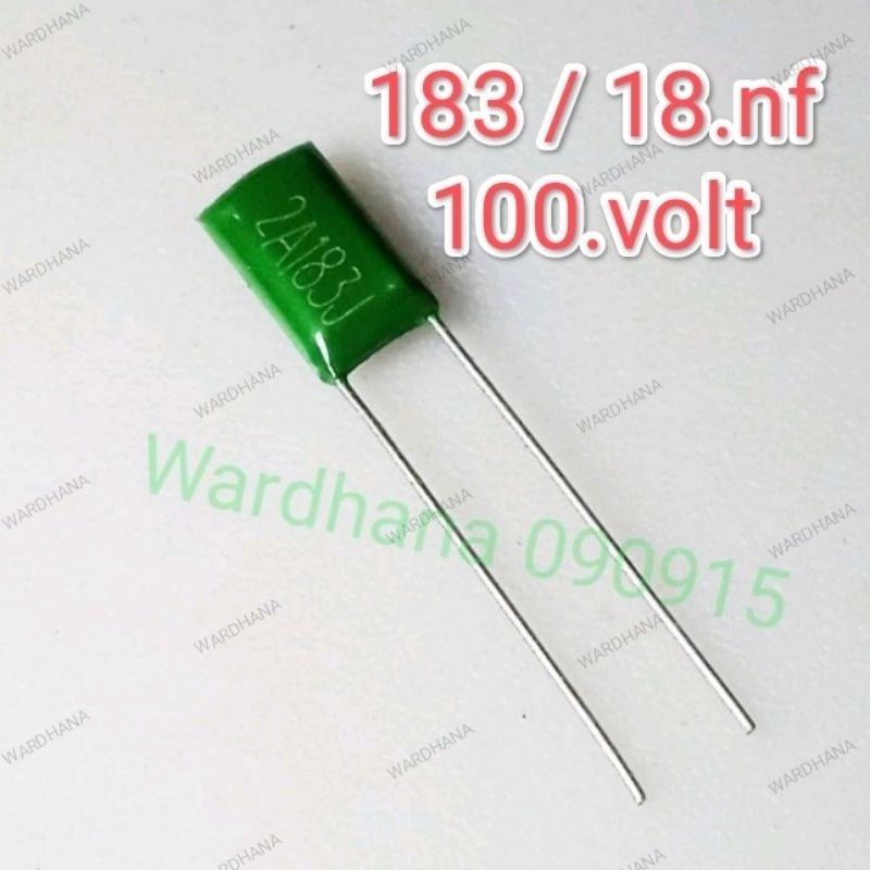 Kapasitor Milar 183 100 volt kapasitor Milar 18 nf 100 volt