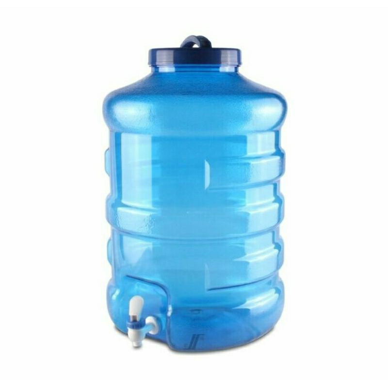 Galon Guci 19liter  Biru + Tutup Guci Biru + Kran/lubang besar bisa dicuci