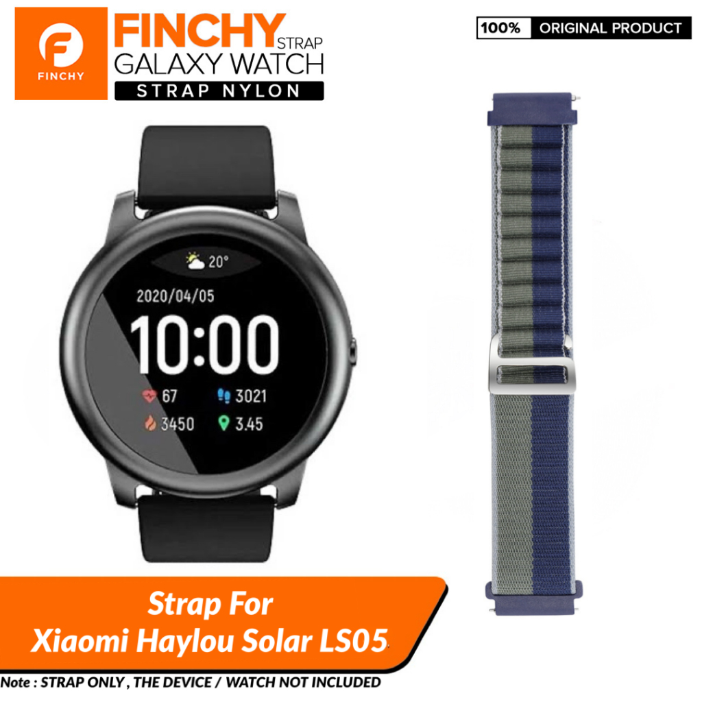 Finchy Nylon Strap Haylou Solar LS05 Replacement Wristband quick release adjustable Tali Pengganti s