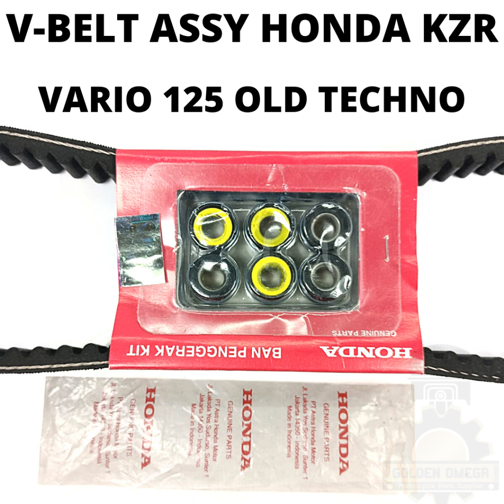 VANBELT ASSY VARIO 125 OLD TECHNO HONDA KZR V-BELT PLUS ROLLER VARIO 125 OLD TECHNO KUALITAS ORI ASL